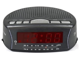 CLOCK RADIO AM/FM MAINS WITH BATTERY BACK-UP