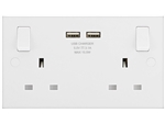 2 GANG 13 AMP SWITCHED SOCKET WITH 2 USB 2.1 SOCKETS