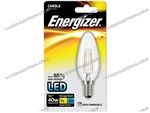 ENERGIZER FILAMENT LED CLEAR CANDLE SES E14 27K WARM WHITE 4W 470LM