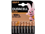 DURACELL PLUS 100 AAA BATTERY PK8 x10 CARDS