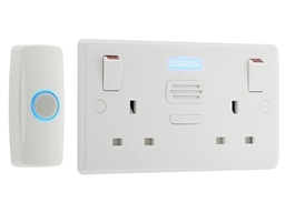 BG WIRELESS DOOR BELL 2 GANG 13A SOCKET