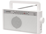 RECHARGEABLE RADIO PORTABLE AM/FM AC/DC WHITE