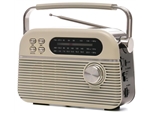 RADIO 3 BAND RECHARGEABLE BLUETOOTH MUSIC STREAMING CREAM