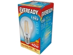 EVEREADY FILAMENT LED GLS ES E27 27K WARM WHITE 470LM 4W = 40W PK5 